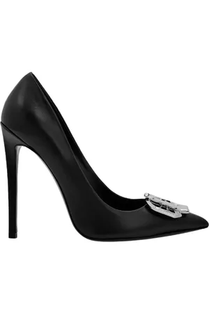 Philipp Plein Dames, Schoenen, Zwart, Maat: 38 EU Leer