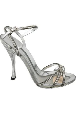 Dolce & Gabbana Dames, Schoenen, Grijs, Maat: 39 EU Leer