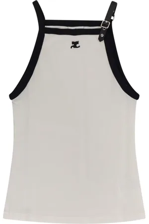 Courrèges Dames, Tops, Wit, Maat: M Katoen