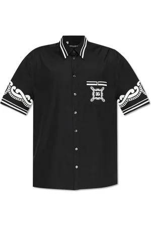 Dolce & Gabbana Heren, Overhemden, Zwart, Maat: 2XL Zijde