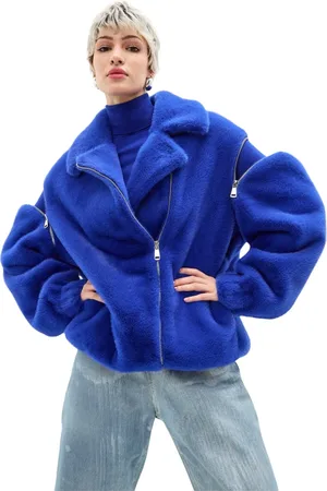 CESARE GASPARI Dames, Jassen, Blauw, Maat: M Acryl