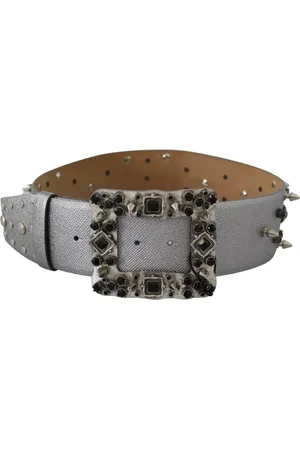 Dolce & Gabbana Dames, Accessoires, Grijs, Maat: 70 CM Leer