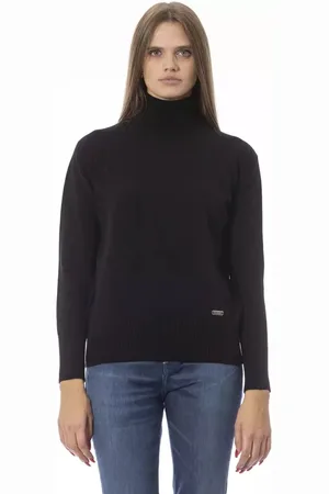 BALDININI Dames, Truien, Zwart, Maat: 2XL Wol