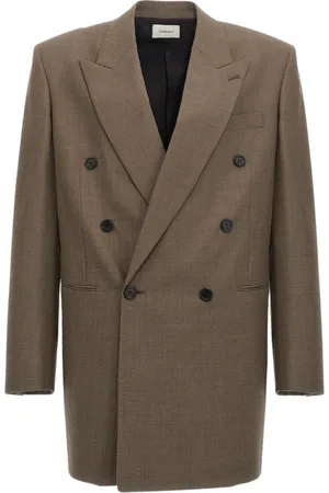 Saint Laurent Heren, Jassen, Bruin, Maat: M Wol
