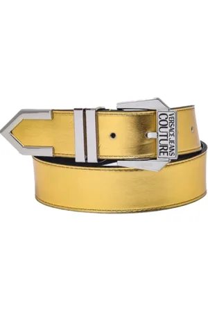 VERSACE Dames, Accessoires, Geel, Maat: 105 CM Leer