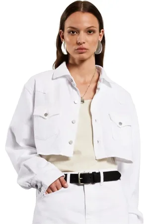 3x1 Dames, Jassen, Wit, Maat: M Denim