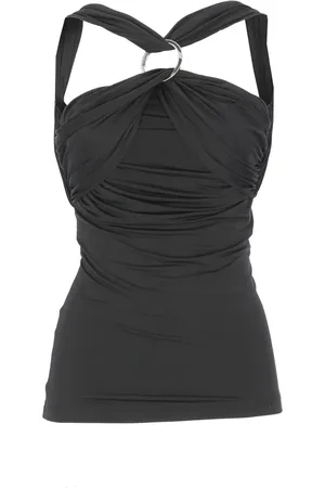 The Attico Dames, Tops, Zwart, Maat: 2XS Polyamide