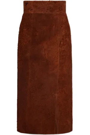 Alexander McQueen Dames, Rokken, Bruin, Maat: S Leer