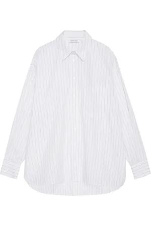 ANINE BING Dames, Blouses & Shirts, Wit, Maat: S Katoen