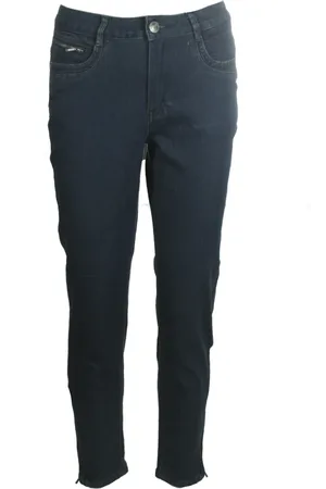 C.ro Dames, Jeans, Blauw, Maat: 2XL