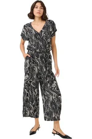 Kaffe Dames, Jumpsuits & Playsuits, Zwart, Maat: XL Viscose