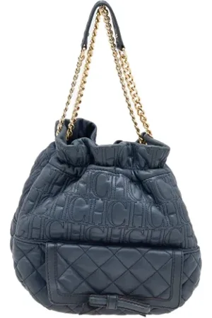 Carolina Herrera Dames, Pre-owned, Blauw, Maat: ONE Size Leer