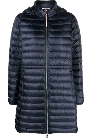 Tommy Hilfiger Dames, Mantels, Blauw, Maat: S Nylon