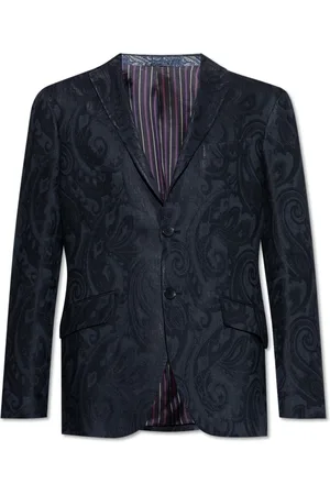 Etro Heren, Jassen, Blauw, Maat: M Linnen
