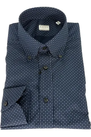 Xacus Heren, Overhemden, Blauw, Maat: M Katoen