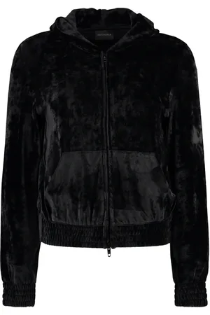 Balenciaga Dames, Sweatshirts & Hoodies, Zwart, Maat: XS Velours