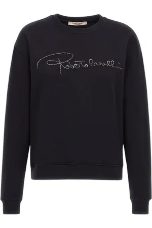 Roberto Cavalli Dames, Sweatshirts & Hoodies, Zwart, Maat: XL Katoen