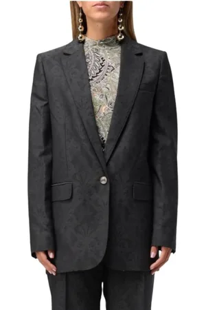 Etro Dames, Jassen, Grijs, Maat: XS Wol