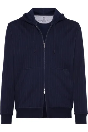 Brunello Cucinelli Heren, Sweatshirts & Hoodies, Blauw, Maat: L Katoen