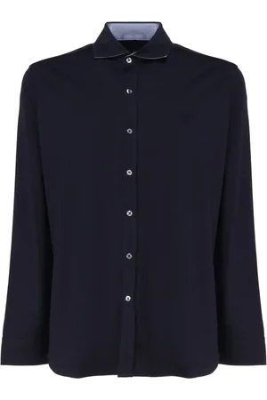 FAY Heren, Overhemden, Blauw, Maat: 2XL Katoen