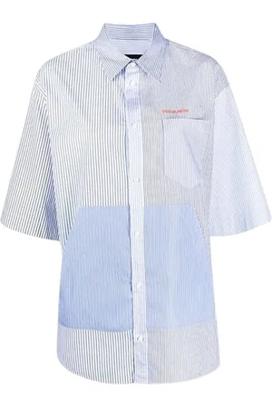 Dsquared2 Dames, Blouses & Shirts, Blauw, Maat: 2XS Katoen