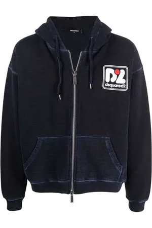 Dsquared2 Heren, Sweatshirts & Hoodies, Blauw, Maat: S Katoen