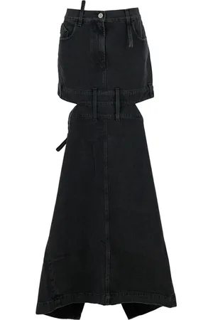 The Attico Dames, Rokken, Zwart, Maat: W28 Denim