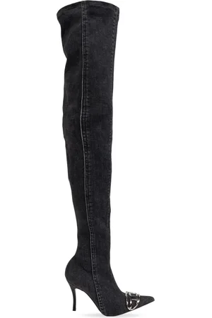 Diesel Dames, Schoenen, Zwart, Maat: 39 EU Denim