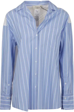 Max Mara Dames, Blouses & Shirts, Blauw, Maat: XS Katoen
