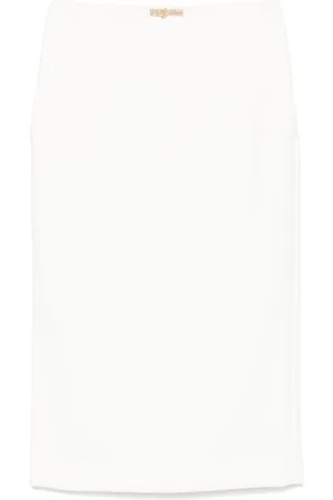 Elisabetta Franchi Dames, Rokken, Wit, Maat: L