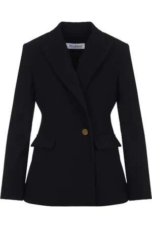 Max Mara Dames, Jassen, Blauw, Maat: S Wol