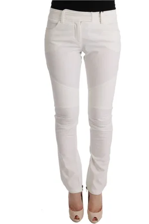 ERMANNO SCERVINO Dames, Broeken, Wit, Maat: XS Katoen