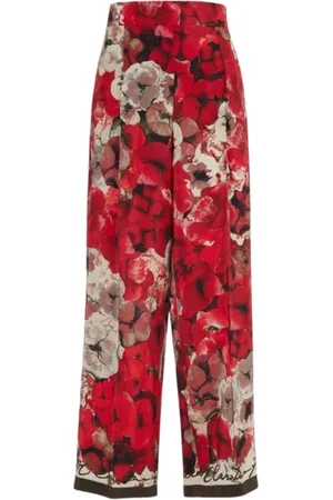 Carolina Herrera Dames, Broeken, Veelkleurig, Maat: L Zijde
