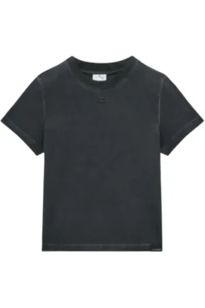 Courrèges Dames, Tops, Zwart, Maat: S Katoen