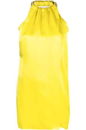 Stella McCartney Dames, Jurken, Geel, Maat: 2XS Satijn