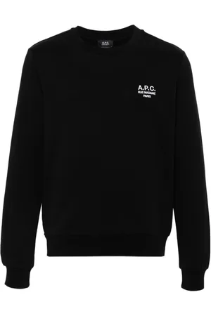 A.P.C. Heren, Sweatshirts & Hoodies, Zwart, Maat: M Katoen