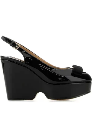Salvatore Ferragamo Dames, Schoenen, Zwart, Maat: 36 EU Leer