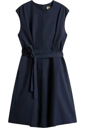 Woolrich Dames, Jurken, Blauw, Maat: M Katoen