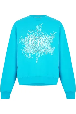 Acne Studios Heren, Sweatshirts & Hoodies, Blauw, Maat: M Katoen