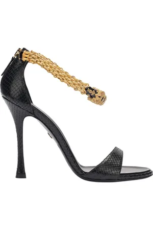 Roberto Cavalli Dames, Schoenen, Zwart, Maat: 38 EU Leer