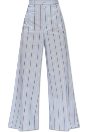 Marni Dames, Broeken, Blauw, Maat: XS Katoen