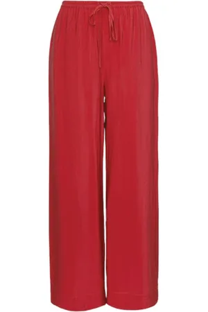 Moss Copenhagen Dames, Broeken, Rood, Maat: L Viscose
