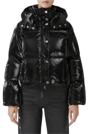 Elisabetta Franchi Dames, Jassen, Zwart, Maat: L Nylon