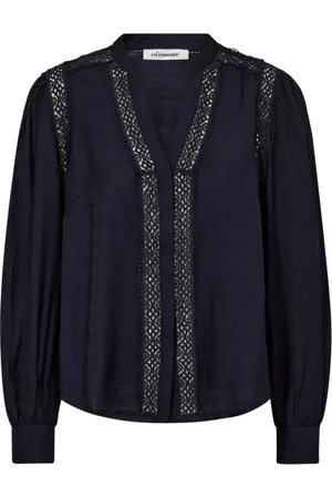 Co`Couture Dames, Blouses & Shirts, Blauw, Maat: XS Poliester