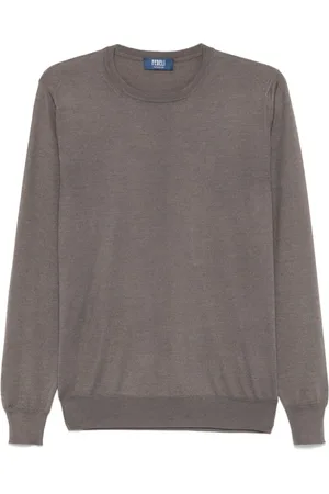 FEDELI Heren, Truien, Bruin, Maat: XL Zijde