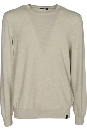 FAY Heren, Truien, Grijs, Maat: 2XL