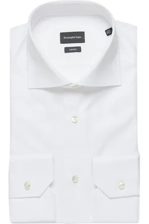 Ermenegildo Zegna Heren, Overhemden, Wit, Maat: 4XL Katoen