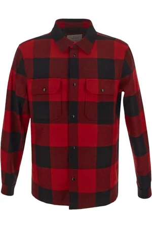 Woolrich Heren, Overhemden, Rood, Maat: L Wol
