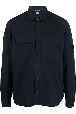 C.P. Company Heren, Overhemden, Blauw, Maat: 2XL Katoen
