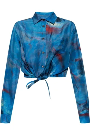 Marni Dames, Blouses & Shirts, Blauw, Maat: S Zijde